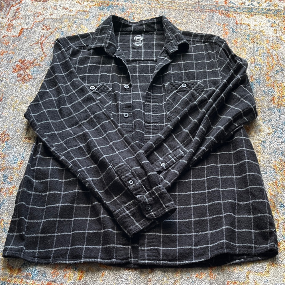 Wonder Nation Black and White Checkered Shirt